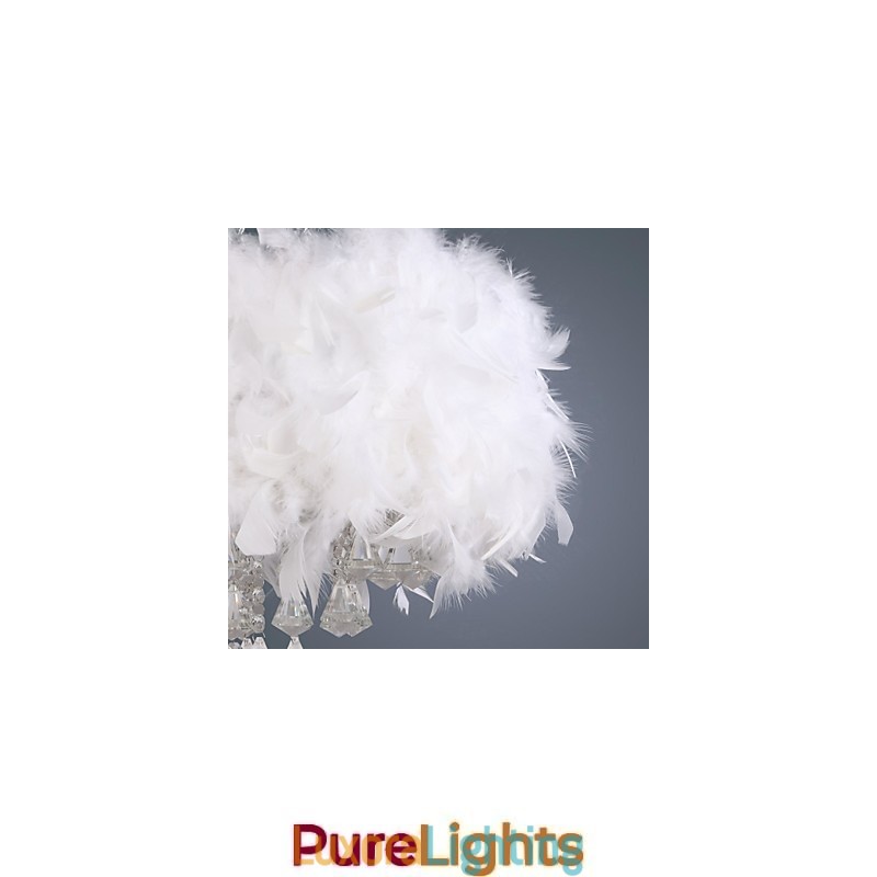 Designer Touch Decorative Modern Contemporary Drum Crystal Mini Style Electroplated Pendant Light