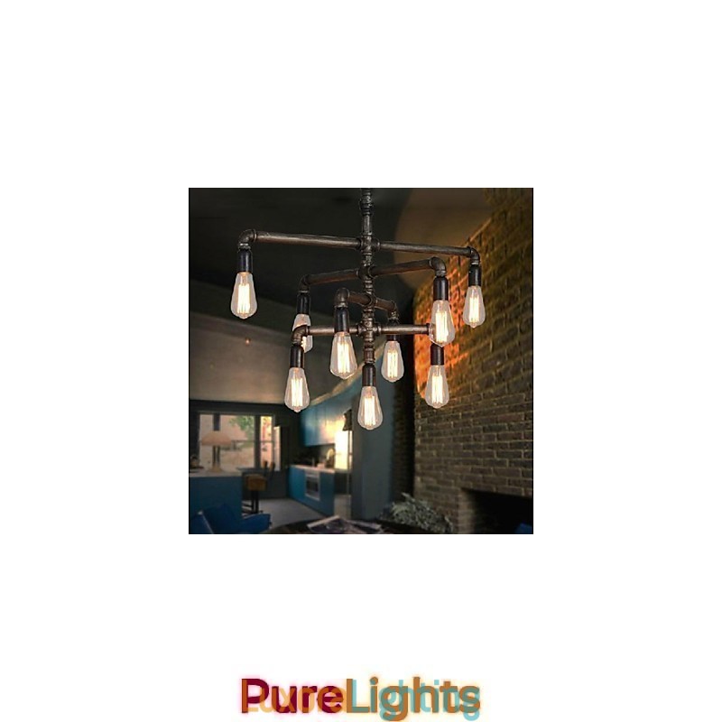 Designer Touch Decorative Traditional Classic Vintage Retro Lantern Country Painting Metal Pendant Light