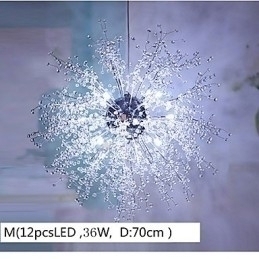 Designer Touch Decorative Globe Crystal Chrome Metal Chandelier Pendant Light