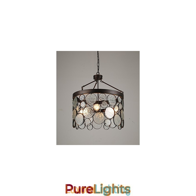 Designer Touch Decorative Vintage Iron Glass Chandelier