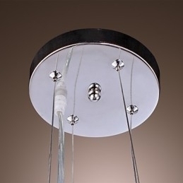 Designer Touch Decorative Modern Contemporary Drum Crystal Electroplated Metal Pendant Light