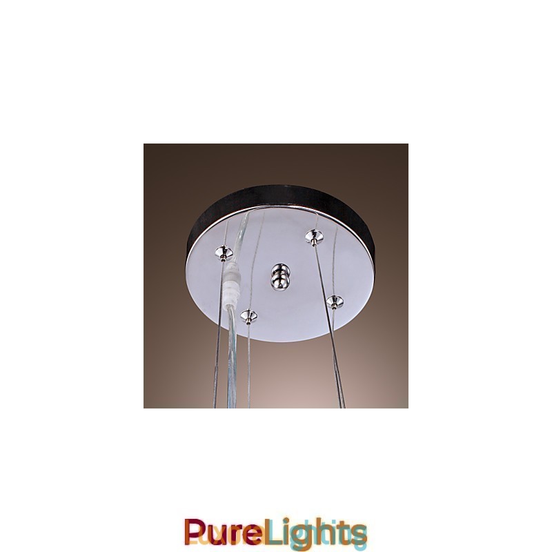 Designer Touch Decorative Modern Contemporary Drum Crystal Electroplated Metal Pendant Light