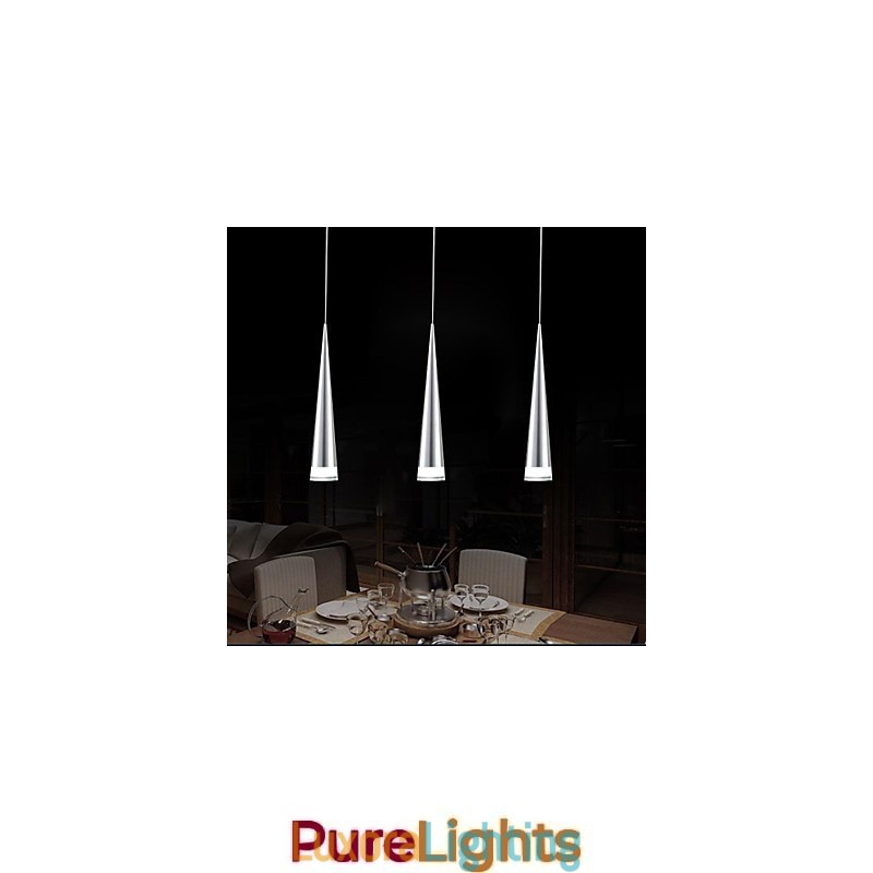 Designer Touch Decorative Modern Contemporary Chrome Metal Pendant Light