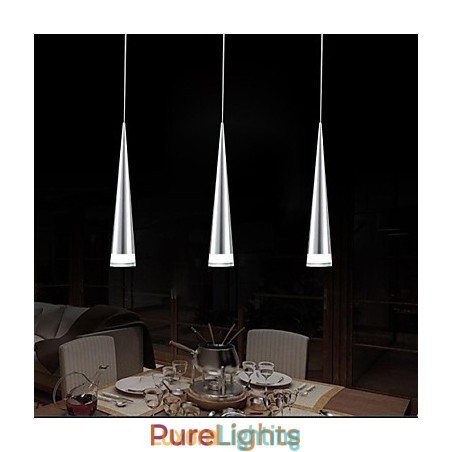 Designer Touch Decorative Modern Contemporary Chrome Metal Pendant Light