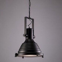 Designer Touch Decorative Black Retro Iron Pendant Lamp and Glass Shade Shop