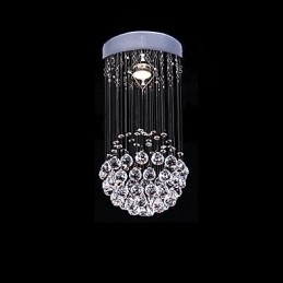 Designer Touch Decorative Modern Contemporary Crystal Electroplated Metal Chandelier Flush Mount