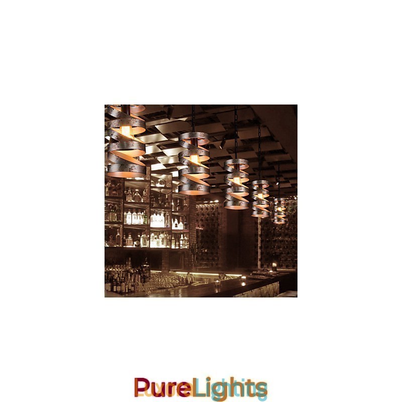 Designer Touch Decorative Pendant 1 Light Vintage Minimalist Iron Painting