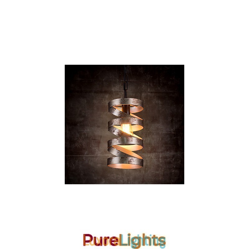 Designer Touch Decorative Pendant 1 Light Vintage Minimalist Iron Painting