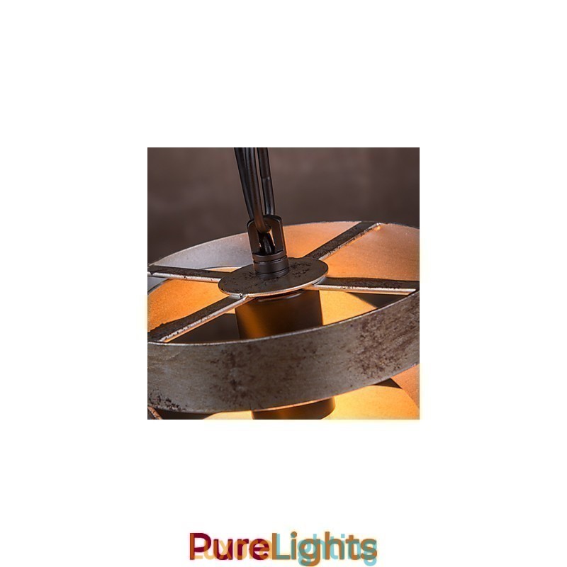 Designer Touch Decorative Pendant 1 Light Vintage Minimalist Iron Painting