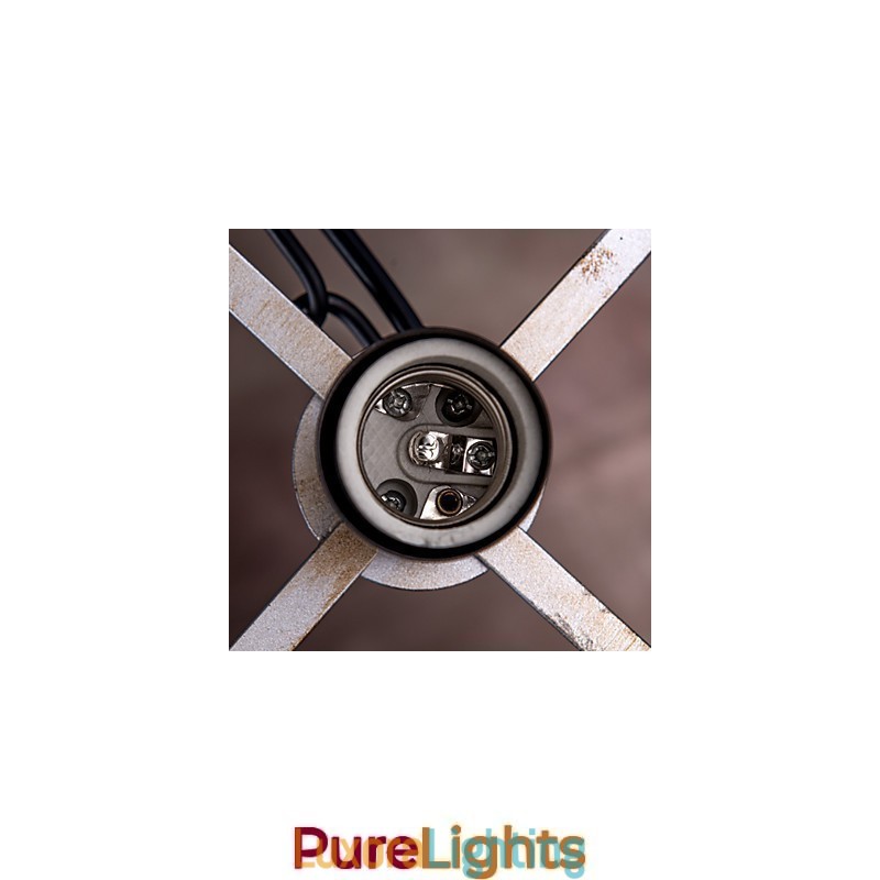 Designer Touch Decorative Pendant 1 Light Vintage Minimalist Iron Painting