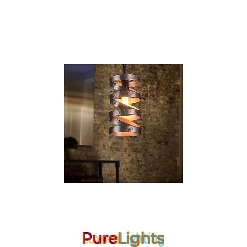 Designer Touch Decorative Pendant 1 Light Vintage Minimalist Iron Painting