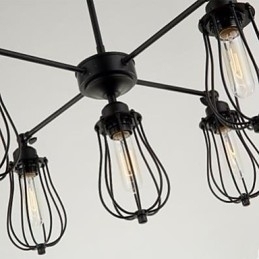 Designer Touch Decorative American Industrial Restoring Ancient Ways Wrought Iron Grapefruit 5 Head Droplight