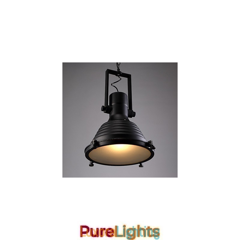 Designer Touch Decorative Black Retro Iron Pendant Lamp and Glass Shade Shop