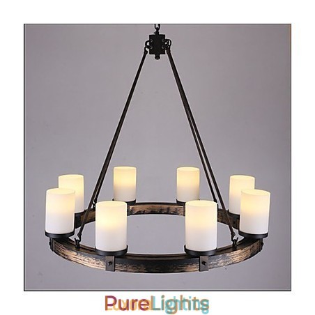 Designer Touch Decorative Vintage Old Wood Wooden Chandelier Do