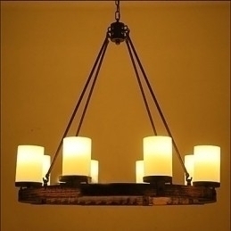 Designer Touch Decorative Vintage Old Wood Wooden Chandelier Do
