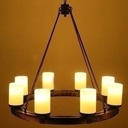 Designer Touch Decorative Vintage Old Wood Wooden Chandelier Do
