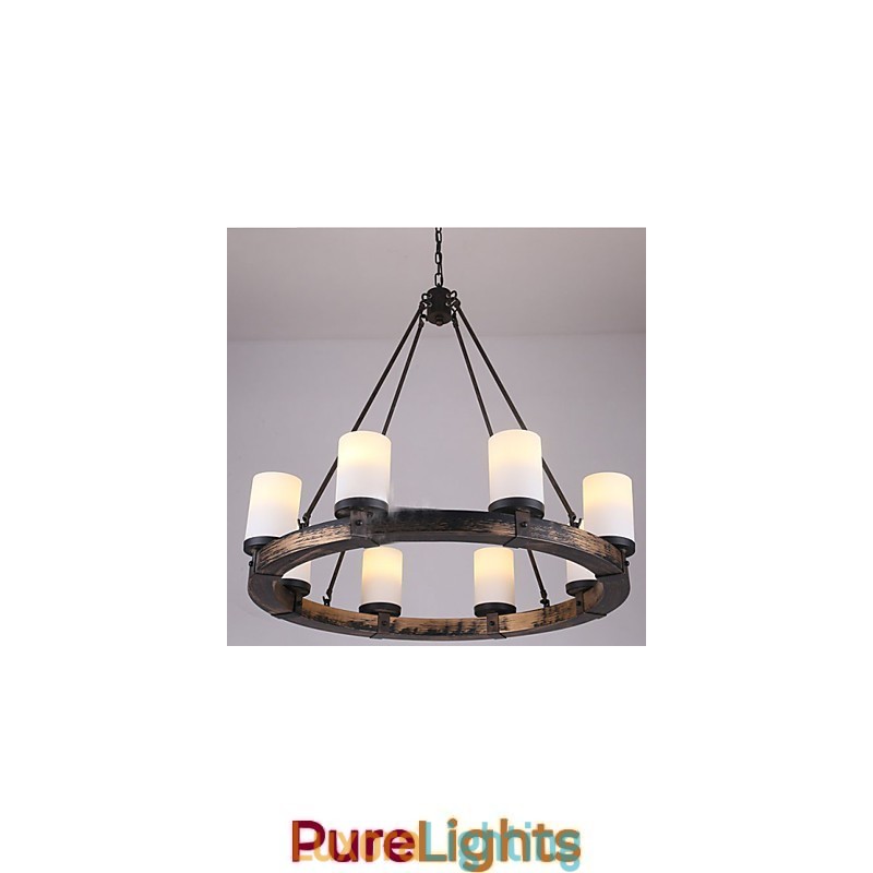 Designer Touch Decorative Vintage Old Wood Wooden Chandelier Do