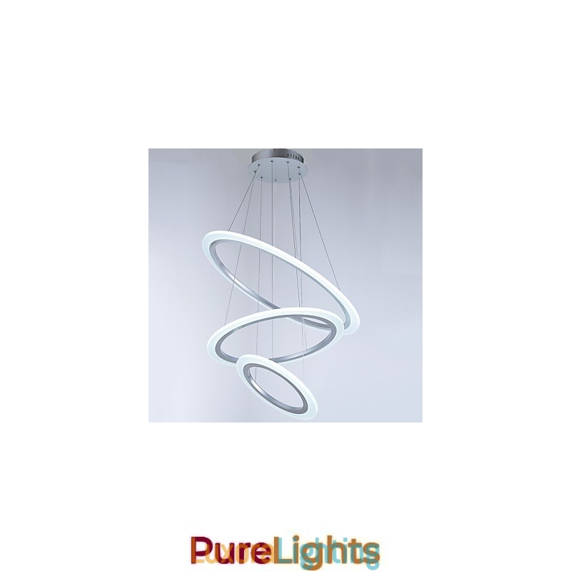 Designer Touch Decorative Acrylic Pendant Light Lamps Chandelier Ceiling Lighting with DIY 3 Rings