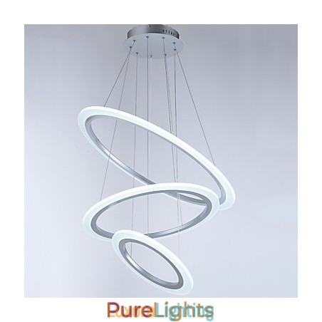 Designer Touch Decorative Acrylic Pendant Light Lamps Chandelier Ceiling Lighting with DIY 3 Rings