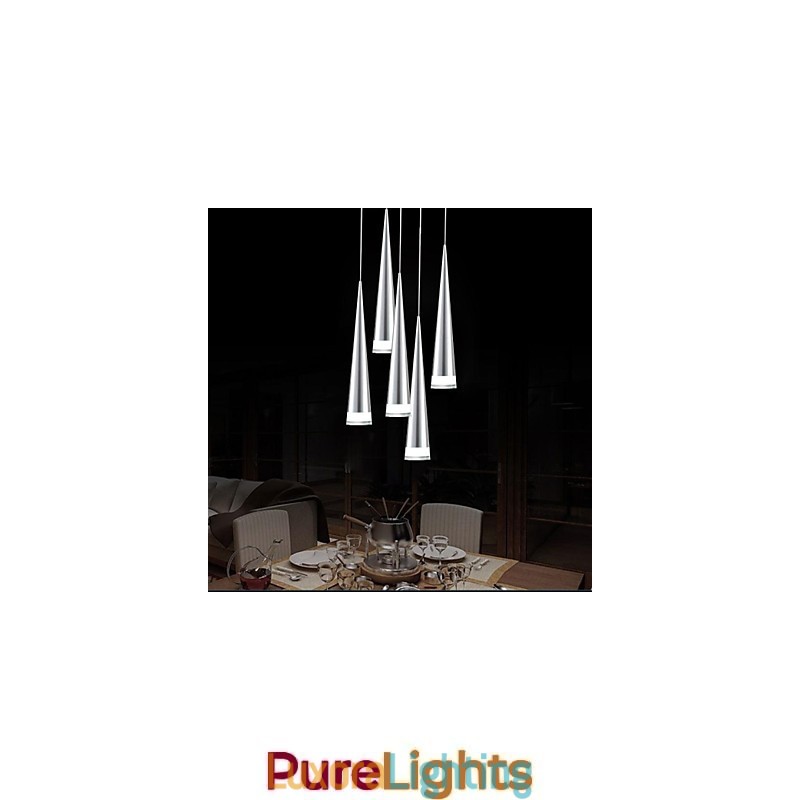Designer Touch Decorative Modern Contemporary Chrome Metal Pendant Light