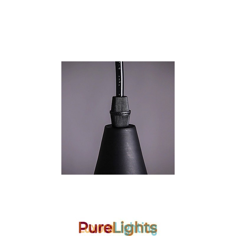 Designer Touch Decorative Streamlined Pendant Light in Black