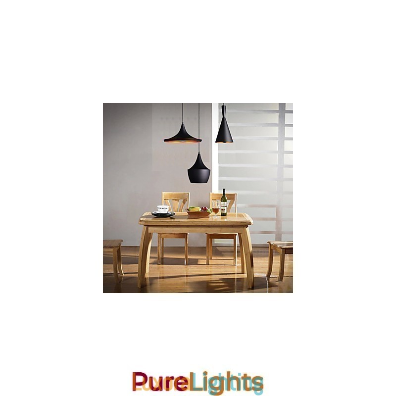 Designer Touch Decorative Streamlined Pendant Light in Black