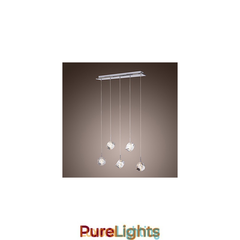 Designer Touch Decorative Modern Contemporary Island Crystal Chrome Pendant Light