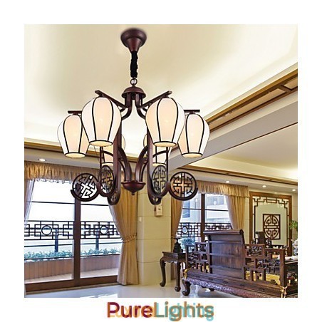 Designer Touch Decorative Rustic Lodge Vintage Mini Style Electroplated Metal Chandelier