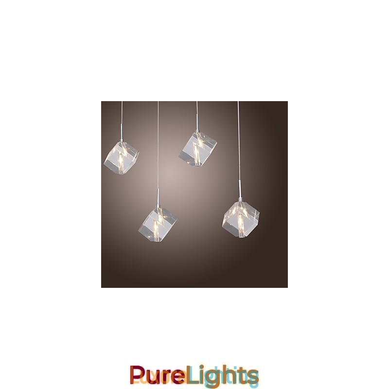Designer Touch Decorative Modern Contemporary Island Crystal Chrome Pendant Light