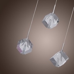 Designer Touch Decorative Modern Contemporary Island Crystal Chrome Pendant Light