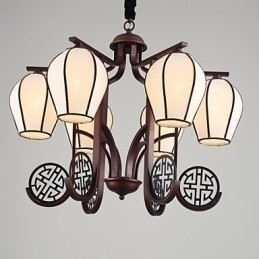 Designer Touch Decorative Rustic Lodge Vintage Mini Style Electroplated Metal Chandelier