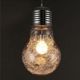 Designer Touch Decorative Simple Ideas With A Large Light Bulb Glass Chandelier Droplight Lamp