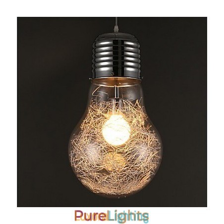 Designer Touch Decorative Simple Ideas With A Large Light Bulb Glass Chandelier Droplight Lamp