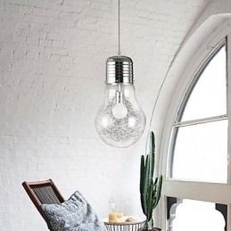 Designer Touch Decorative Simple Ideas With A Large Light Bulb Glass Chandelier Droplight Lamp