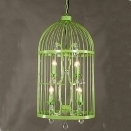 Designer Touch Decorative Vintage Iron Cage Staircase Lamp Chandelier Crystal A