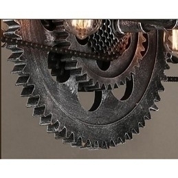 Designer Touch Decorative Iron Pipe Chandelier Industrial Wind gear Hanging Lamp