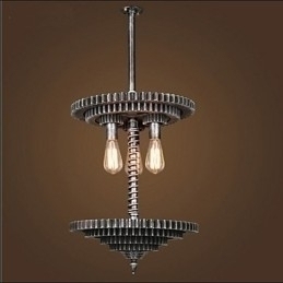 Designer Touch Decorative Vintage Lron Chandelier Chandelier Creative Mechanical Gear