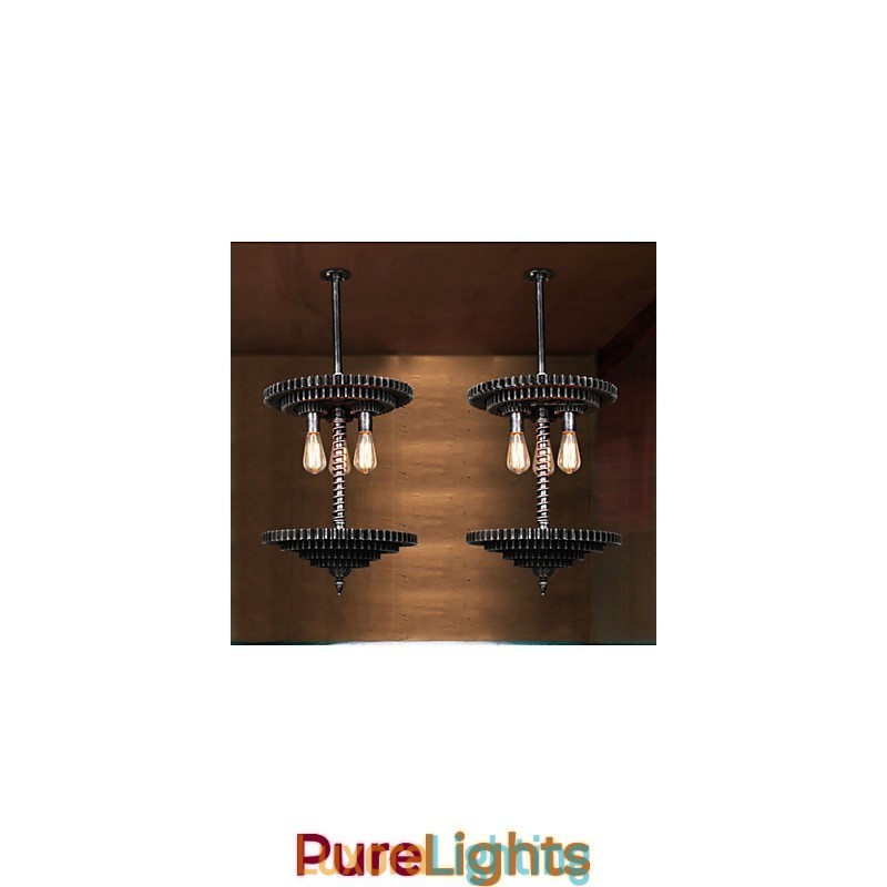 Designer Touch Decorative Vintage Lron Chandelier Chandelier Creative Mechanical Gear