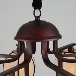 Designer Touch Decorative Rustic Lodge Vintage Mini Style Electroplated Metal Chandelier