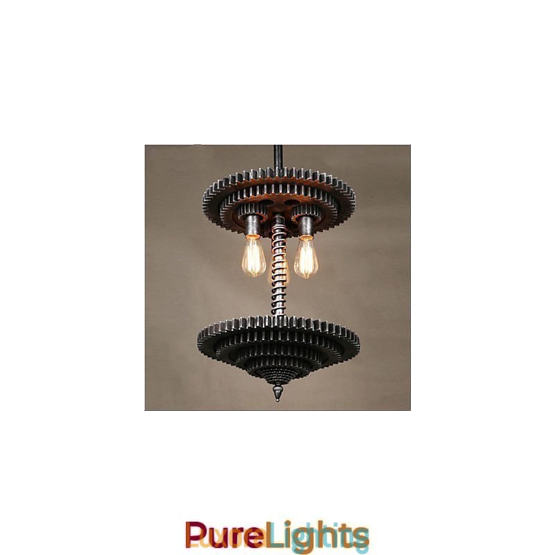 Designer Touch Decorative Vintage Lron Chandelier Chandelier Creative Mechanical Gear