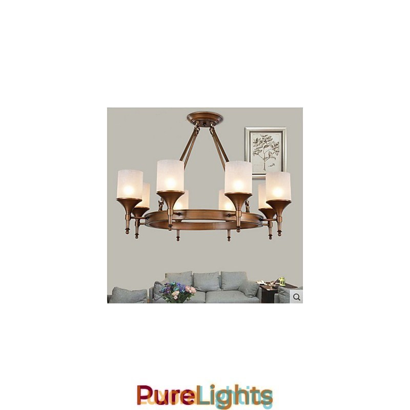 Designer Touch Decorative Retro Pastoral Wrought Iron Chandelier