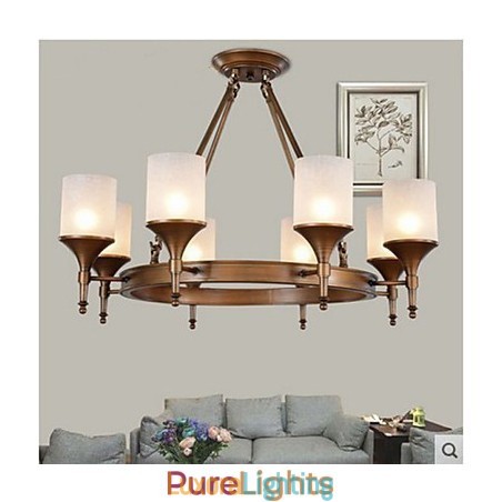 Designer Touch Decorative Retro Pastoral Wrought Iron Chandelier