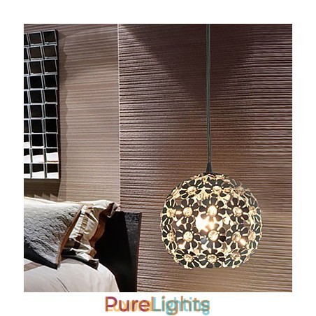 Designer Touch Decorative Modern Contemporary Globe Crystal Mini Style Electroplated Pendant Light