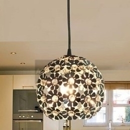 Designer Touch Decorative Modern Contemporary Globe Crystal Mini Style Electroplated Pendant Light