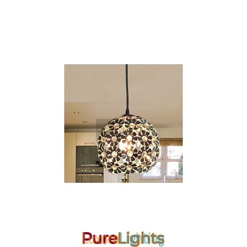 Designer Touch Decorative Modern Contemporary Globe Crystal Mini Style Electroplated Pendant Light