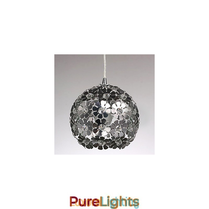 Designer Touch Decorative Modern Contemporary Globe Crystal Mini Style Electroplated Pendant Light