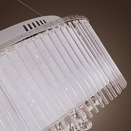 Designer Touch Decorative Modern Contemporary Drum Crystal Electroplated Pendant Light