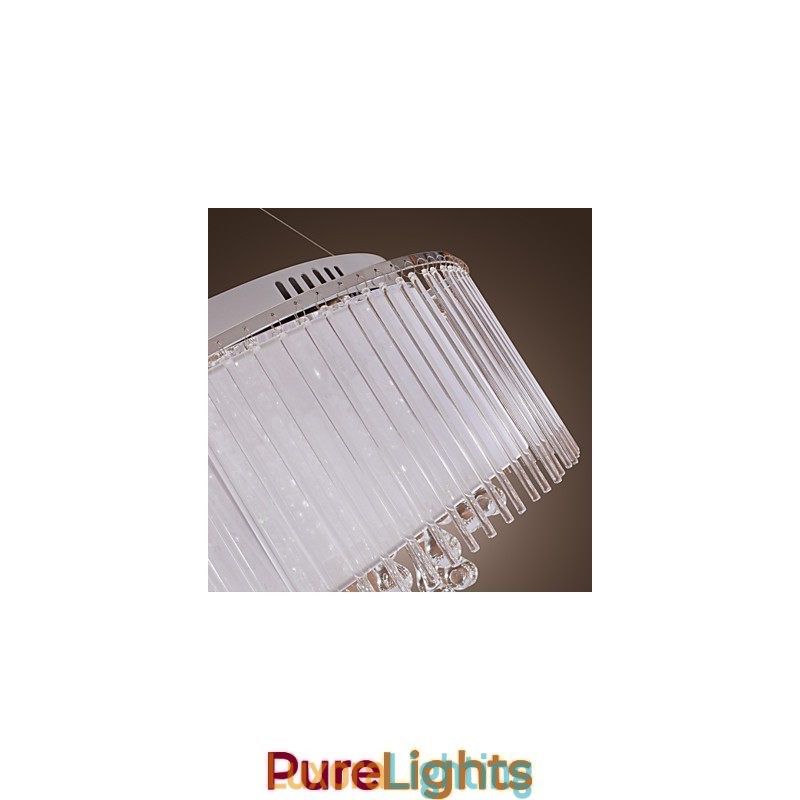 Designer Touch Decorative Modern Contemporary Drum Crystal Electroplated Pendant Light