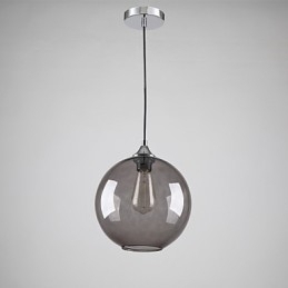 Designer Touch Decorative Modern Glass Pendant Light in Round Smoke grey Bubble Design