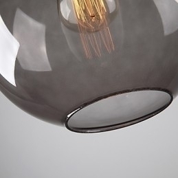 Designer Touch Decorative Modern Glass Pendant Light in Round Smoke grey Bubble Design